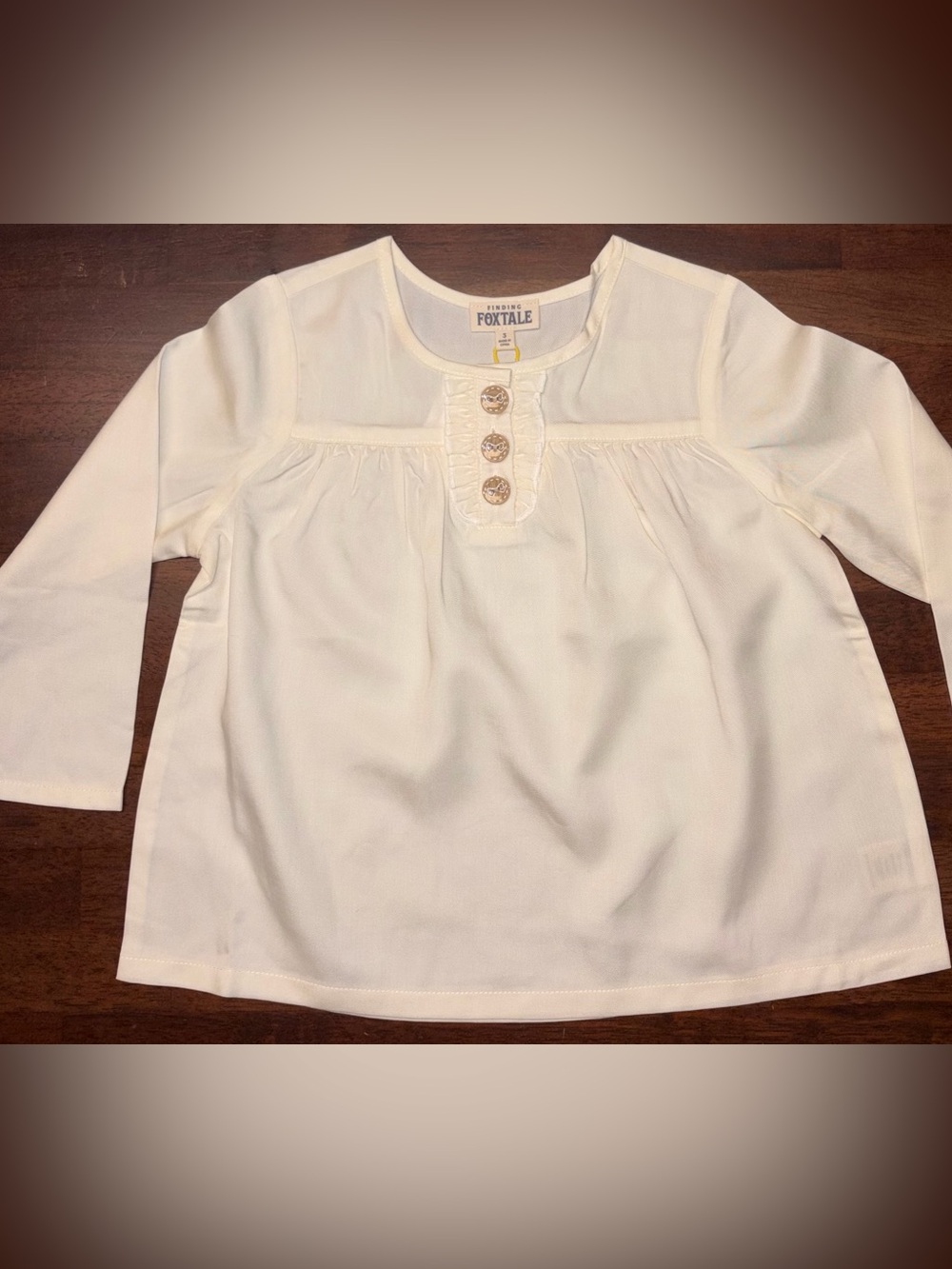 Finding Foxtale Charming Folklore Top in Vanilla Crème sz 3T NWT